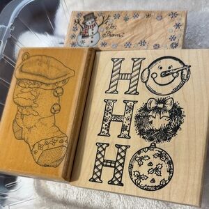 Stampin' Up! Festive Wooden Stamps. More Christmas & Winter Themes